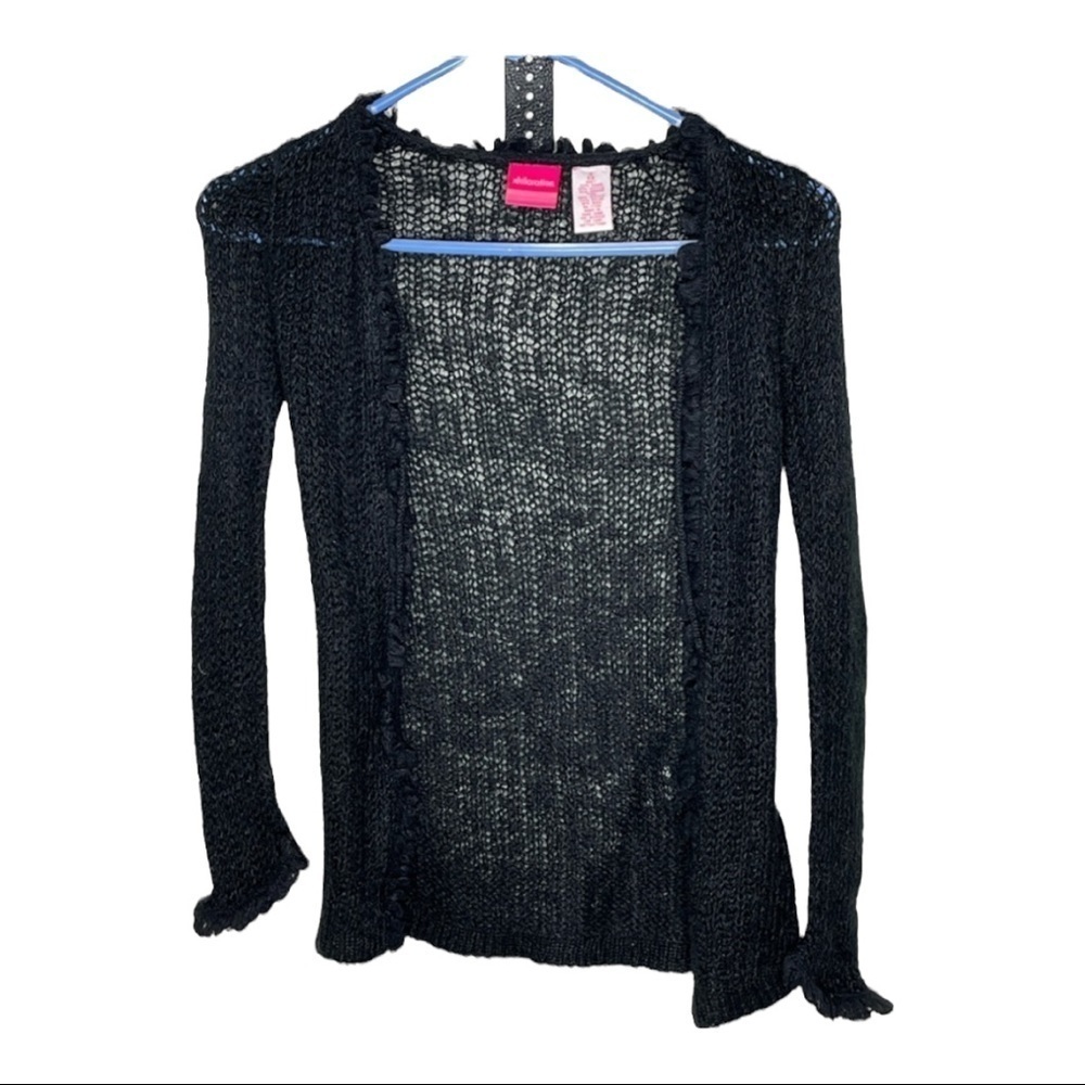 Xhilaration Carnigan Black Sweater Sz Small 6X